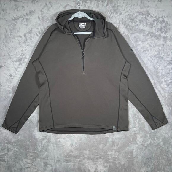 KUIU Peloton 200 ¼ Zip Hooded Pullover XXL Gunmetal (Olive Gray Tone) - Picture 1 of 8